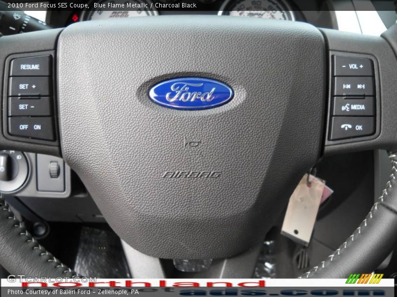 Blue Flame Metallic / Charcoal Black 2010 Ford Focus SES Coupe