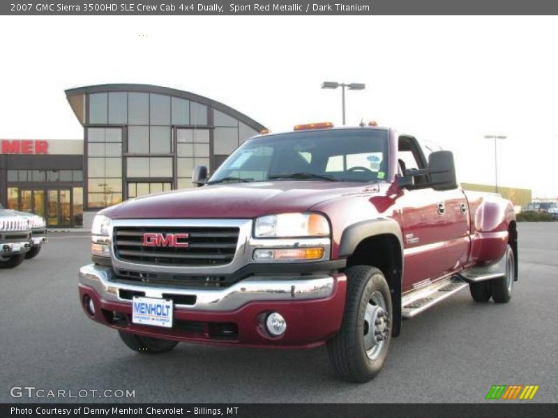 Sport Red Metallic / Dark Titanium 2007 GMC Sierra 3500HD SLE Crew Cab 4x4 Dually