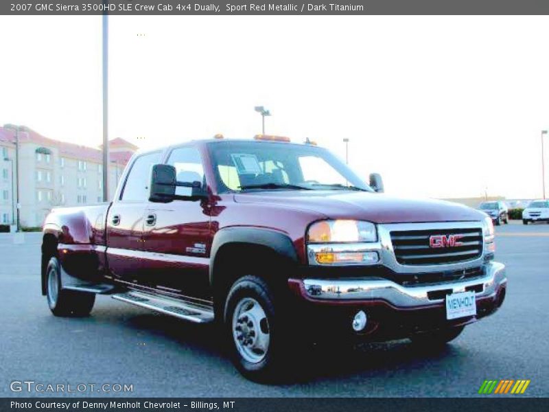 Sport Red Metallic / Dark Titanium 2007 GMC Sierra 3500HD SLE Crew Cab 4x4 Dually