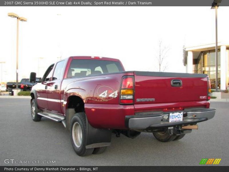 Sport Red Metallic / Dark Titanium 2007 GMC Sierra 3500HD SLE Crew Cab 4x4 Dually