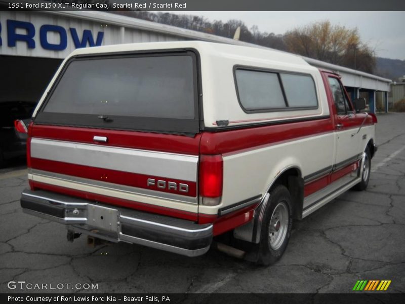Scarlet Red / Scarlet Red 1991 Ford F150 XLT Regular Cab