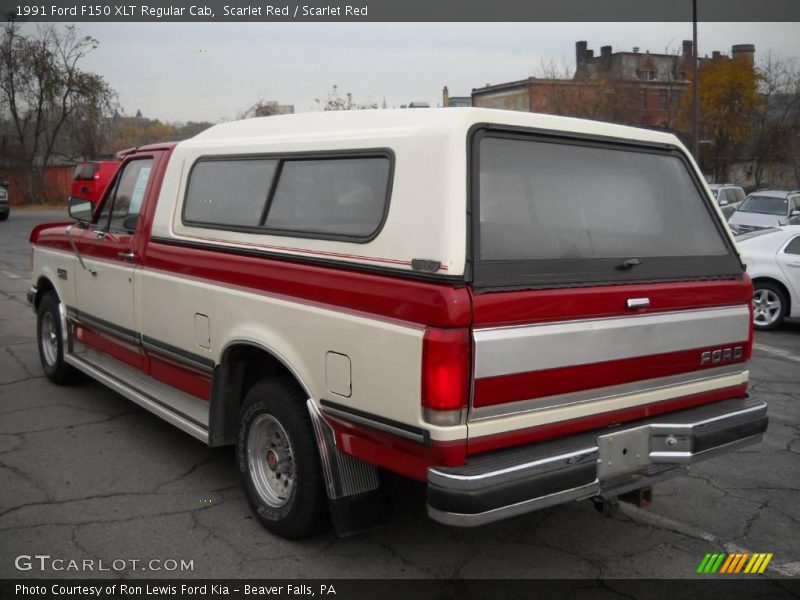 Scarlet Red / Scarlet Red 1991 Ford F150 XLT Regular Cab