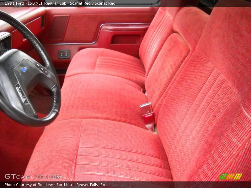 Scarlet Red / Scarlet Red 1991 Ford F150 XLT Regular Cab