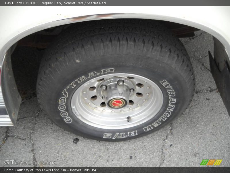 Scarlet Red / Scarlet Red 1991 Ford F150 XLT Regular Cab