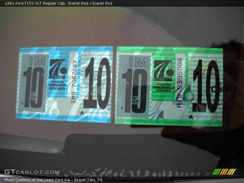 Scarlet Red / Scarlet Red 1991 Ford F150 XLT Regular Cab