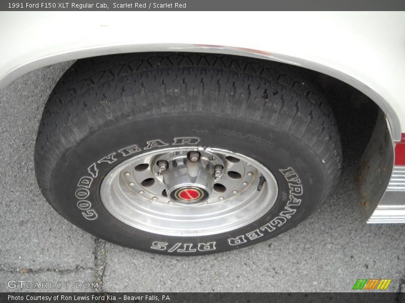 Scarlet Red / Scarlet Red 1991 Ford F150 XLT Regular Cab