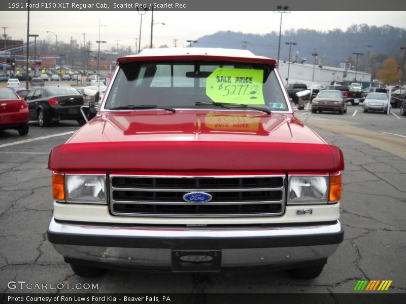 Scarlet Red / Scarlet Red 1991 Ford F150 XLT Regular Cab
