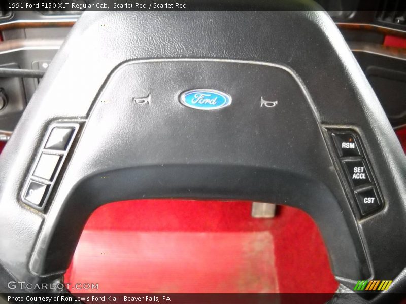 Scarlet Red / Scarlet Red 1991 Ford F150 XLT Regular Cab