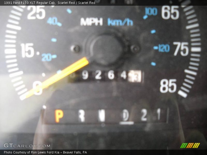 Scarlet Red / Scarlet Red 1991 Ford F150 XLT Regular Cab