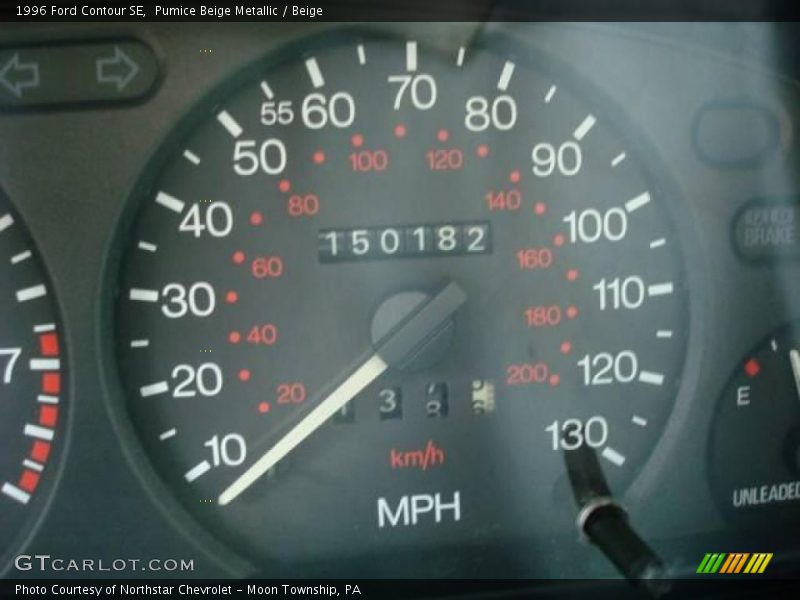 Pumice Beige Metallic / Beige 1996 Ford Contour SE