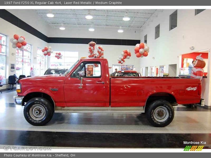 Laser Red Metallic / Medium Graphite 1997 Ford F250 XL Regular Cab 4x4