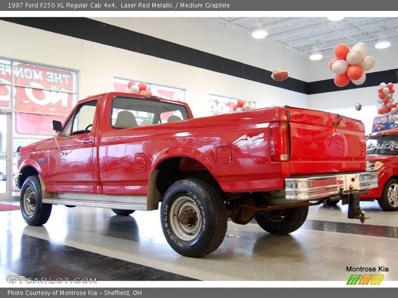 Laser Red Metallic / Medium Graphite 1997 Ford F250 XL Regular Cab 4x4