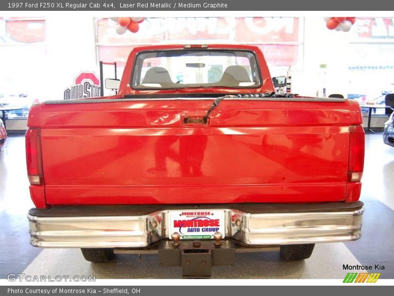 Laser Red Metallic / Medium Graphite 1997 Ford F250 XL Regular Cab 4x4