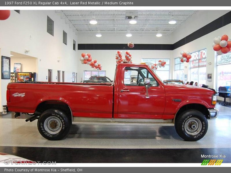 Laser Red Metallic / Medium Graphite 1997 Ford F250 XL Regular Cab 4x4