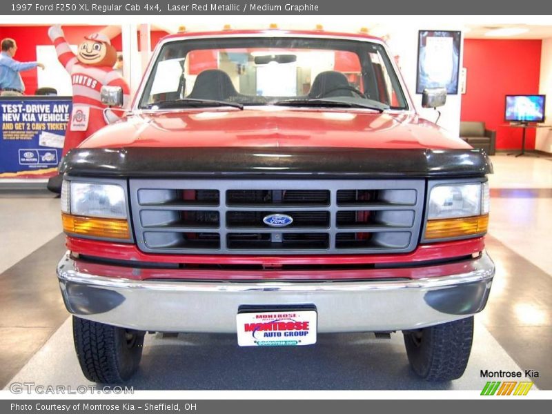 Laser Red Metallic / Medium Graphite 1997 Ford F250 XL Regular Cab 4x4
