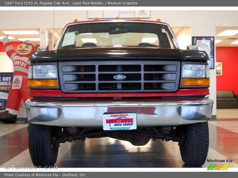 Laser Red Metallic / Medium Graphite 1997 Ford F250 XL Regular Cab 4x4