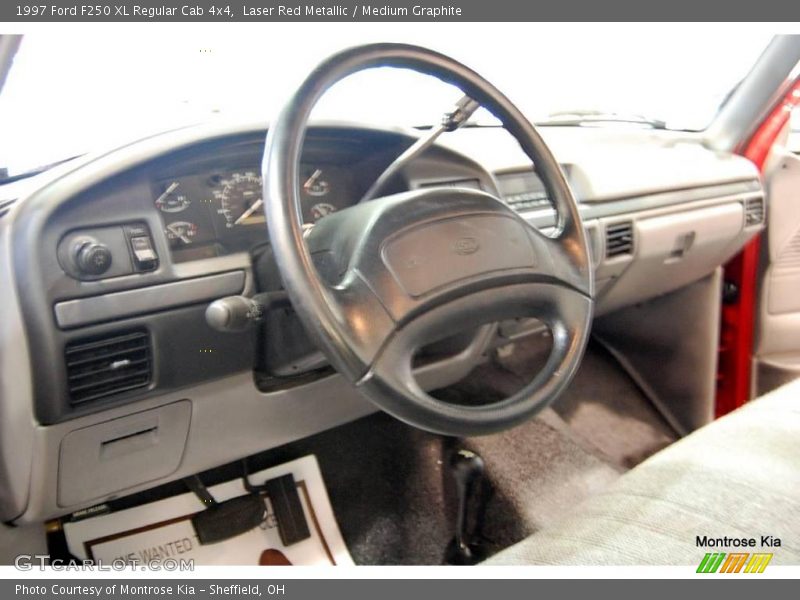 Laser Red Metallic / Medium Graphite 1997 Ford F250 XL Regular Cab 4x4
