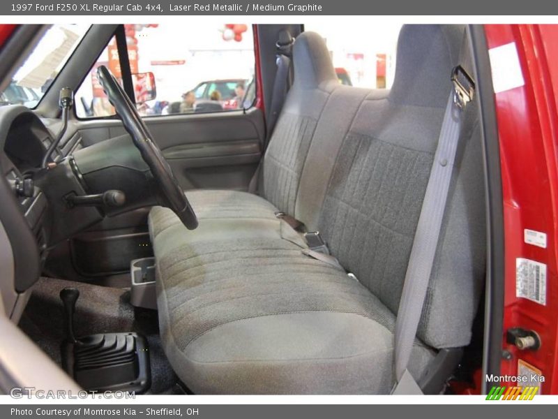 Laser Red Metallic / Medium Graphite 1997 Ford F250 XL Regular Cab 4x4