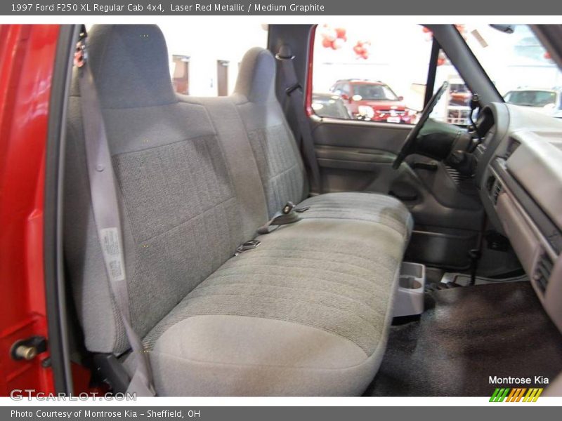 Laser Red Metallic / Medium Graphite 1997 Ford F250 XL Regular Cab 4x4