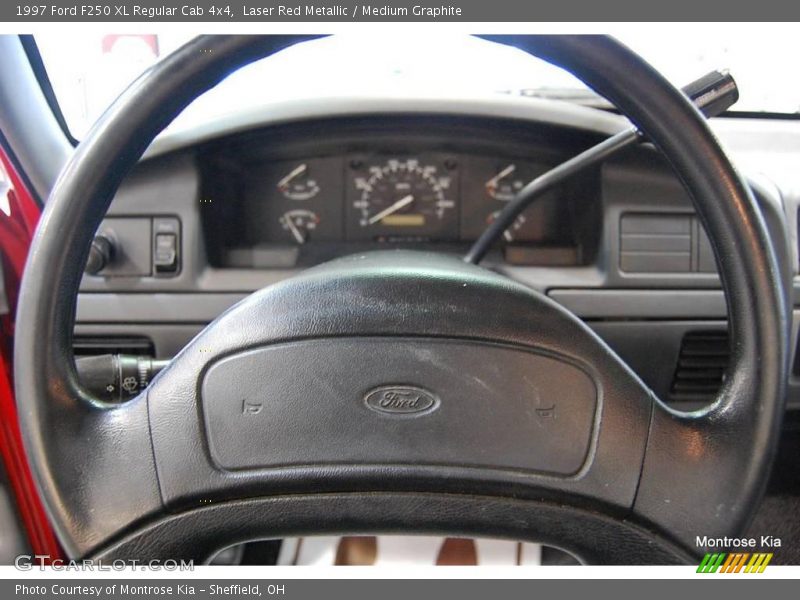 Laser Red Metallic / Medium Graphite 1997 Ford F250 XL Regular Cab 4x4