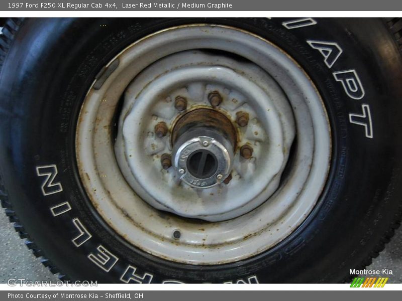 Laser Red Metallic / Medium Graphite 1997 Ford F250 XL Regular Cab 4x4