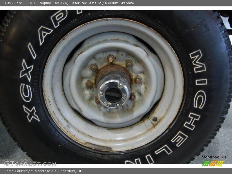Laser Red Metallic / Medium Graphite 1997 Ford F250 XL Regular Cab 4x4