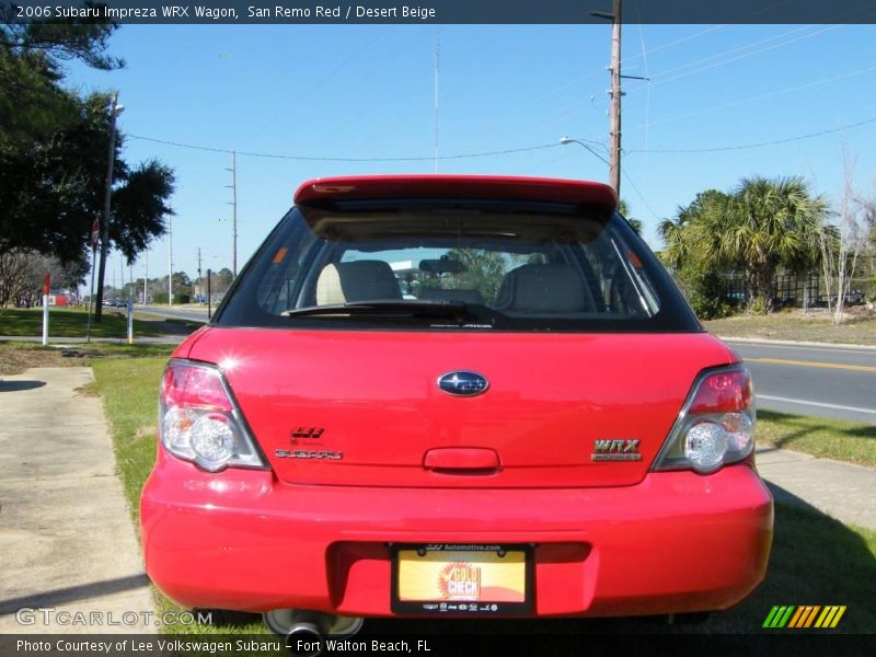 San Remo Red / Desert Beige 2006 Subaru Impreza WRX Wagon