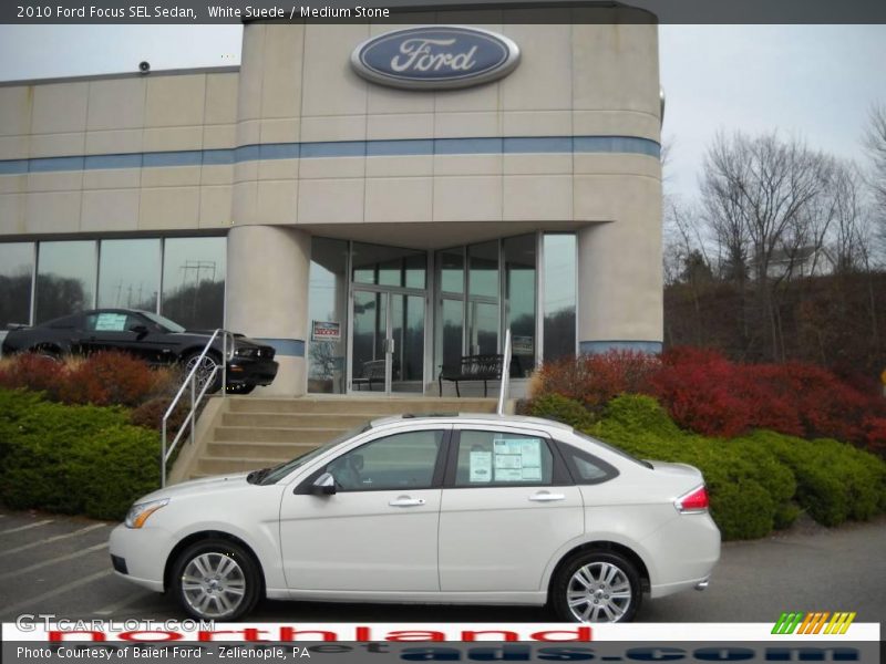 White Suede / Medium Stone 2010 Ford Focus SEL Sedan
