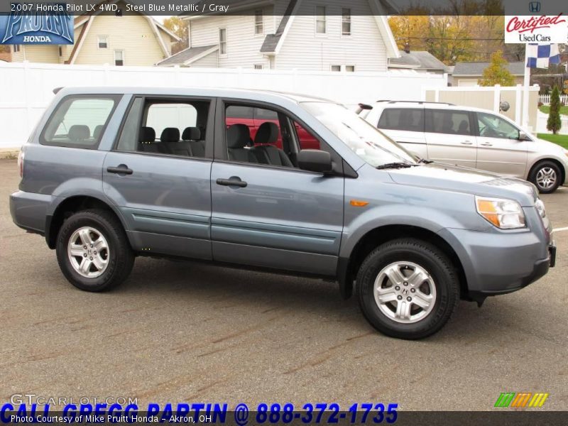 Steel Blue Metallic / Gray 2007 Honda Pilot LX 4WD