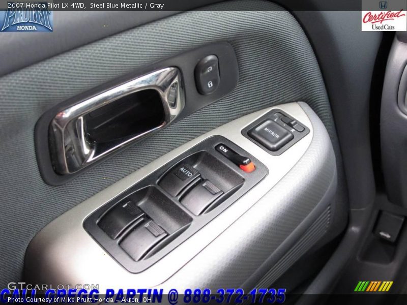 Steel Blue Metallic / Gray 2007 Honda Pilot LX 4WD