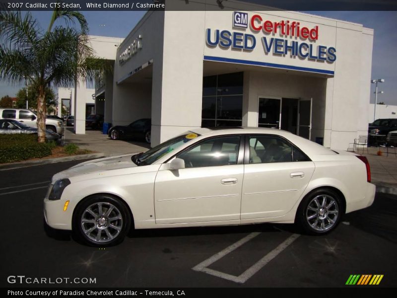 White Diamond / Cashmere 2007 Cadillac CTS Sedan