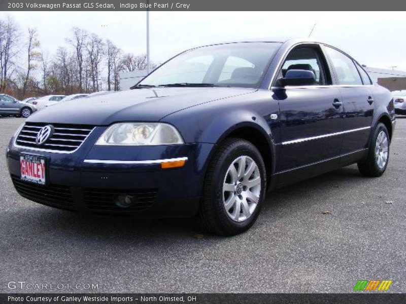 Indigo Blue Pearl / Grey 2003 Volkswagen Passat GLS Sedan