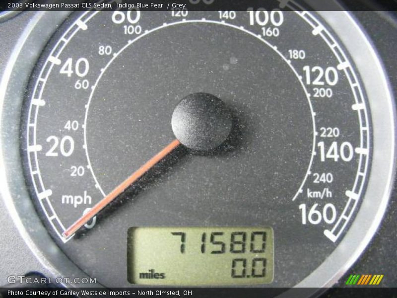 Indigo Blue Pearl / Grey 2003 Volkswagen Passat GLS Sedan