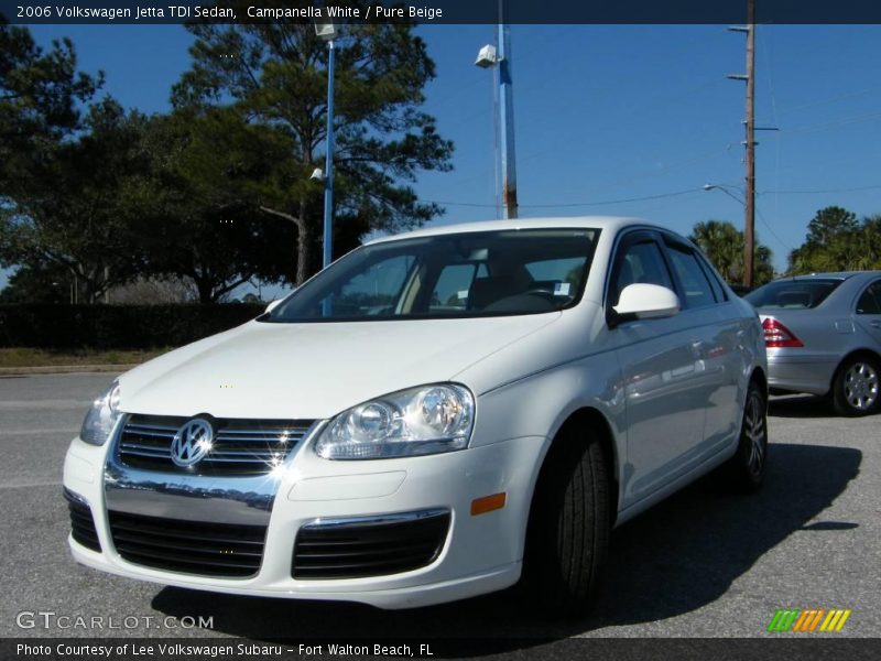 Campanella White / Pure Beige 2006 Volkswagen Jetta TDI Sedan