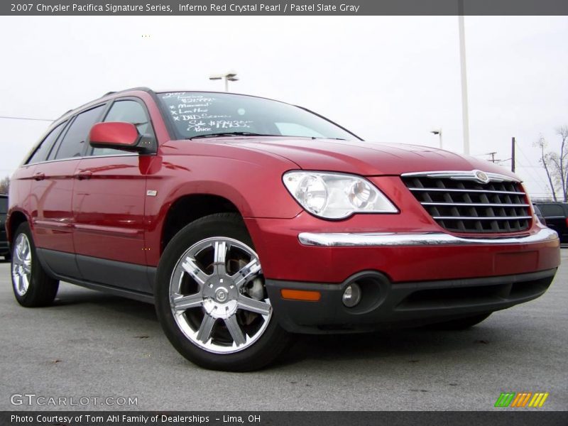 Inferno Red Crystal Pearl / Pastel Slate Gray 2007 Chrysler Pacifica Signature Series