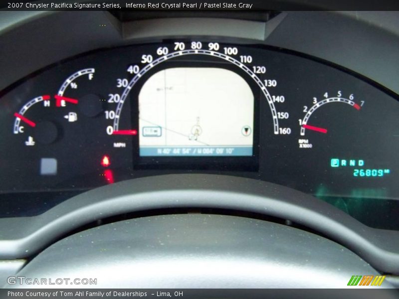 Inferno Red Crystal Pearl / Pastel Slate Gray 2007 Chrysler Pacifica Signature Series