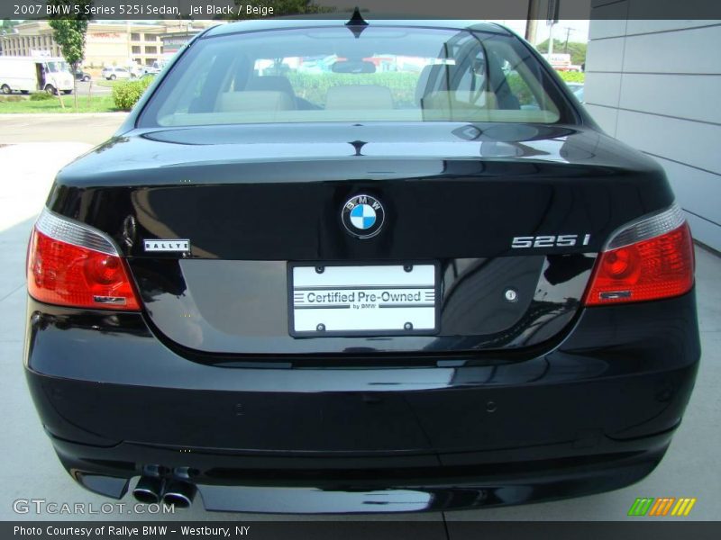 Jet Black / Beige 2007 BMW 5 Series 525i Sedan