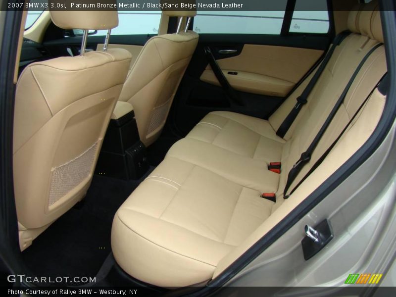 Platinum Bronze Metallic / Black/Sand Beige Nevada Leather 2007 BMW X3 3.0si