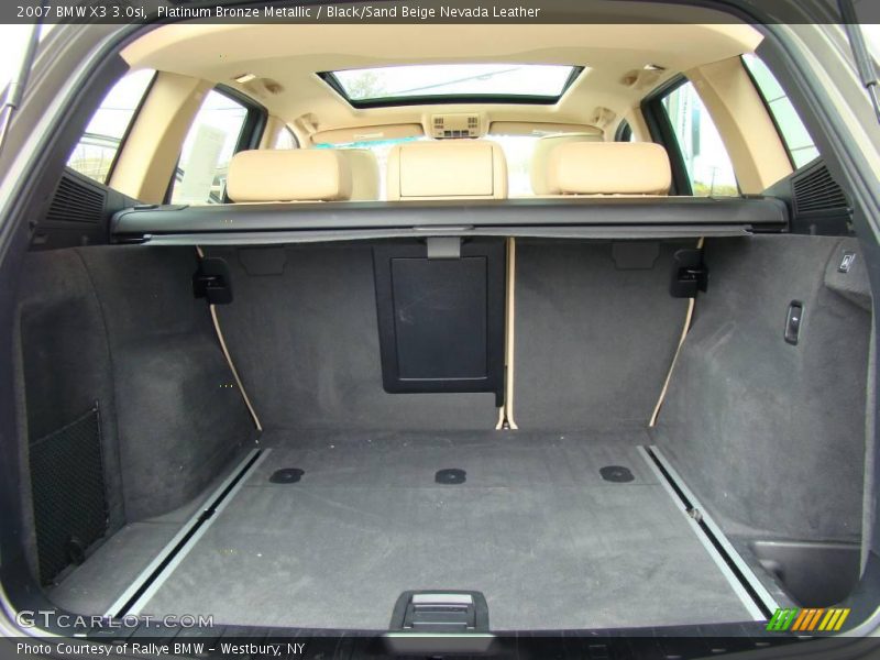 Platinum Bronze Metallic / Black/Sand Beige Nevada Leather 2007 BMW X3 3.0si