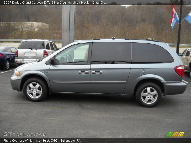 Silver Steel Metallic / Medium Slate Gray 2007 Dodge Grand Caravan SXT