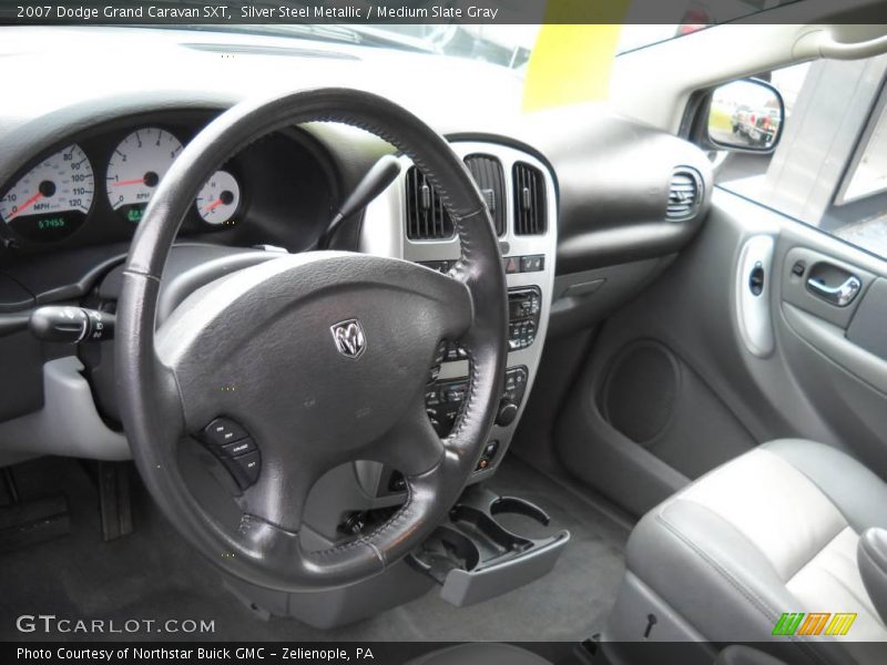 Silver Steel Metallic / Medium Slate Gray 2007 Dodge Grand Caravan SXT