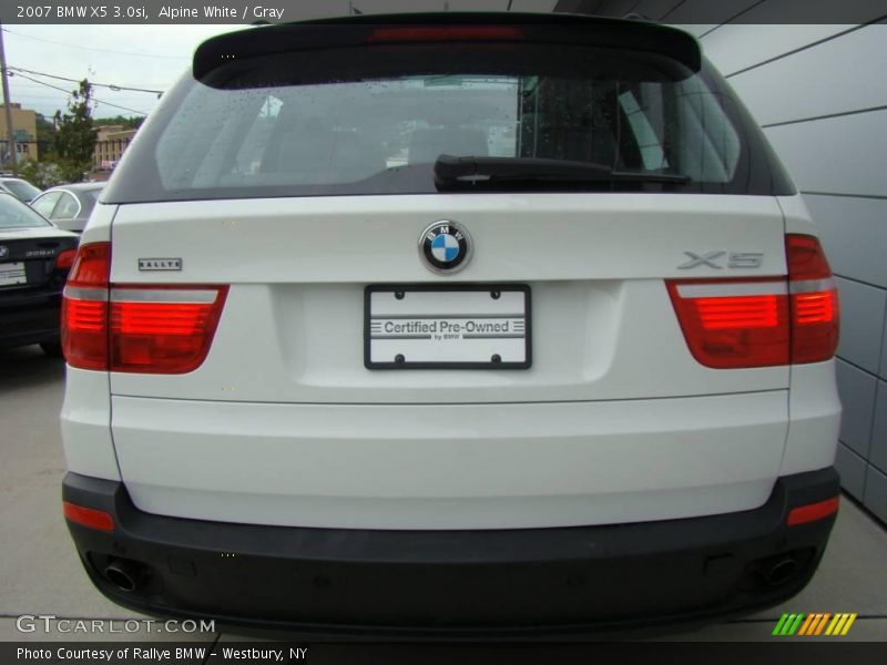 Alpine White / Gray 2007 BMW X5 3.0si