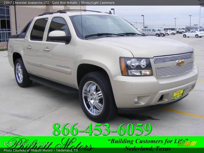 Gold Mist Metallic / Ebony/Light Cashmere 2007 Chevrolet Avalanche LTZ