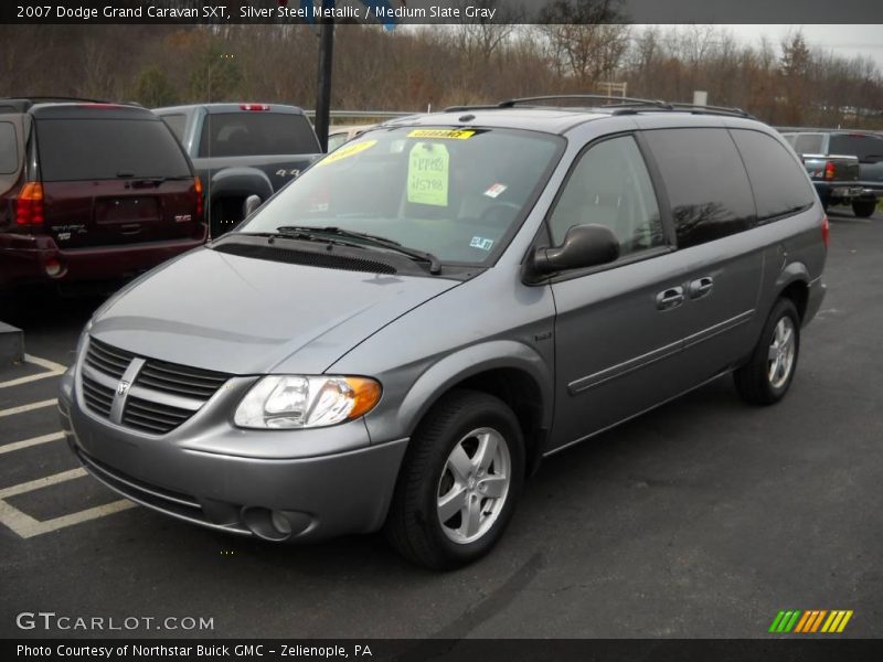 Silver Steel Metallic / Medium Slate Gray 2007 Dodge Grand Caravan SXT