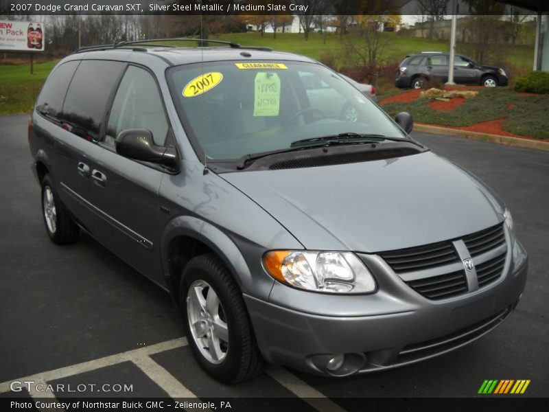 Silver Steel Metallic / Medium Slate Gray 2007 Dodge Grand Caravan SXT