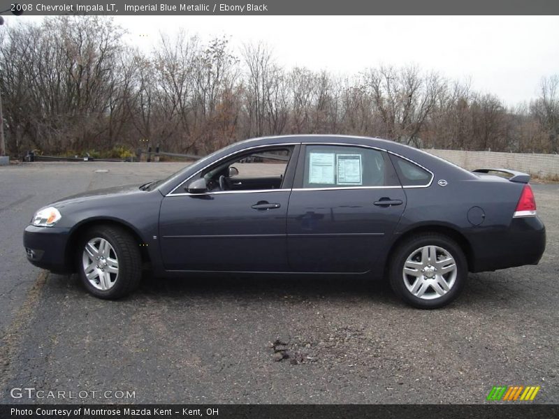 Imperial Blue Metallic / Ebony Black 2008 Chevrolet Impala LT