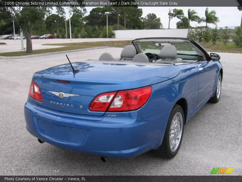 Marathon Blue Pearl / Dark Slate Gray/Light Slate Gray 2008 Chrysler Sebring Limited Convertible