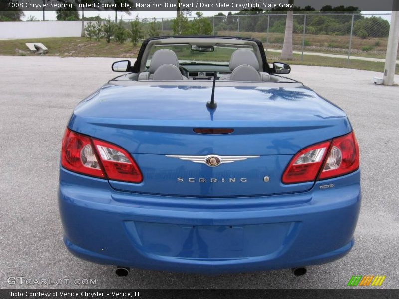 Marathon Blue Pearl / Dark Slate Gray/Light Slate Gray 2008 Chrysler Sebring Limited Convertible