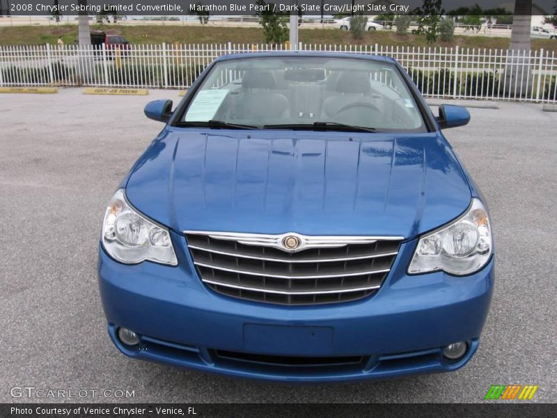 Marathon Blue Pearl / Dark Slate Gray/Light Slate Gray 2008 Chrysler Sebring Limited Convertible