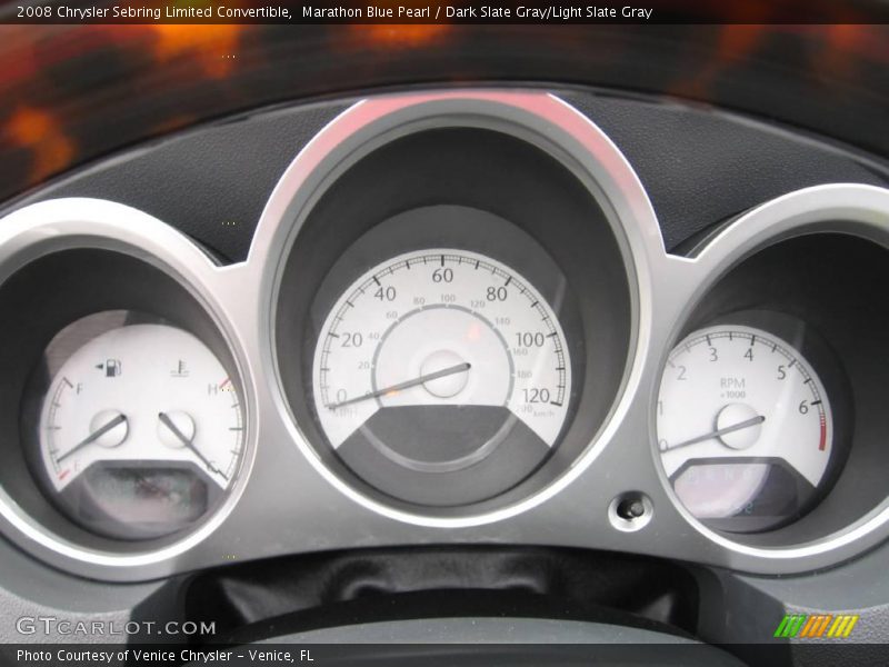 Marathon Blue Pearl / Dark Slate Gray/Light Slate Gray 2008 Chrysler Sebring Limited Convertible